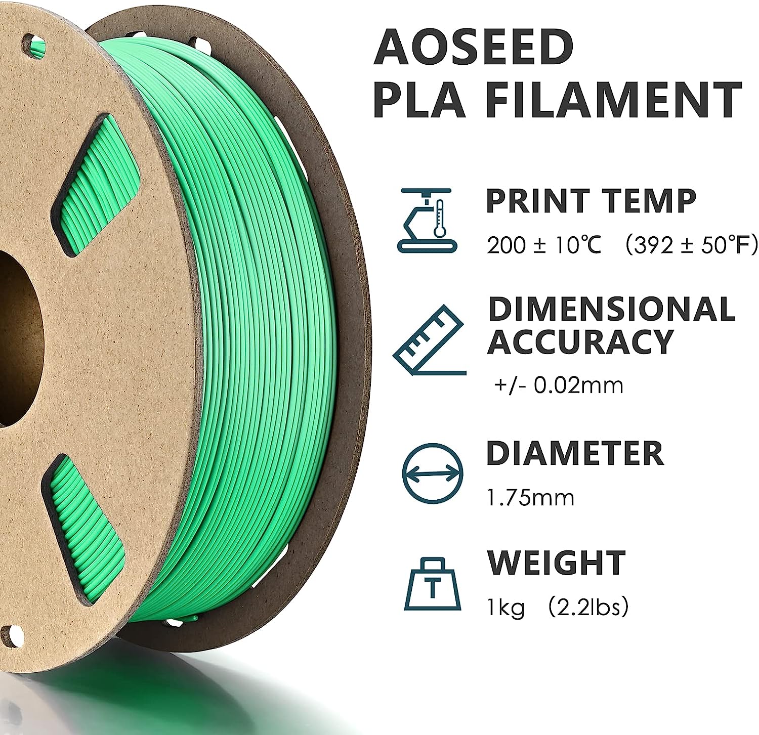 AOSEED PLA Filament 1.75mm for X-MAKER