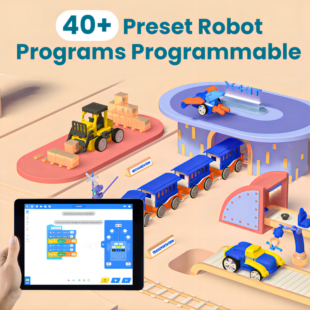 product feature - over 40 Preset Robot Programs Programmable