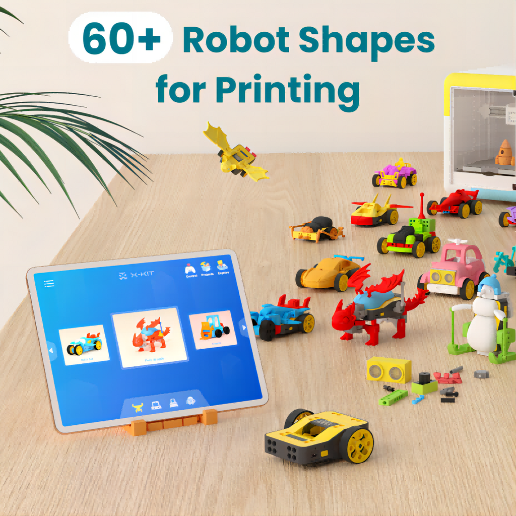 product feature - over 60 Robot Shapes for Printing